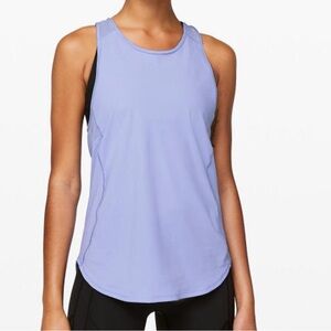 Lululemon purple workout tank top with mesh size 2